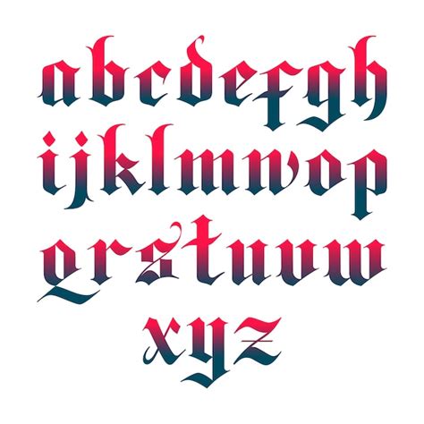 Premium Vector | Blackletter gothic vector font