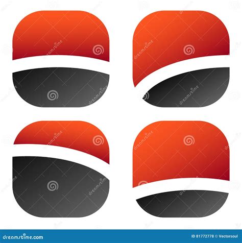 Set of Colorful Button, Icon Shapes, Backgrounds. Stock Vector ...