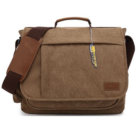 Large Canvas Office Messenger Bag