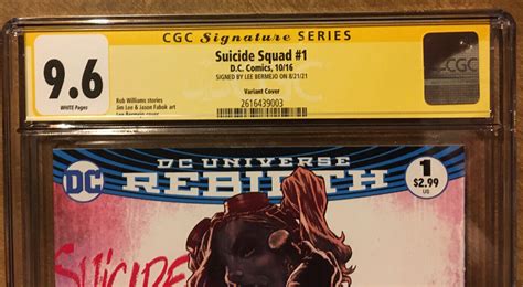 1ST ZOE LAWTON LIVESHOT Rebirth Suicide Squad #1 variant CGC 9.6 NM+ ...