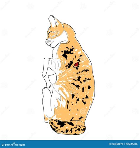 Shot dead cat illustration stock illustration. Illustration of ...