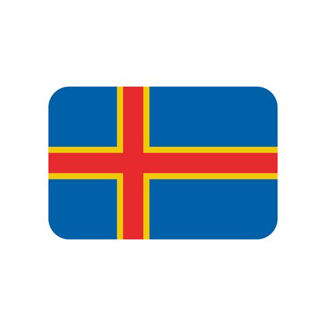 Aland Islands flag vector icon isolated on white background 8296104 ...