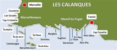 Calanques Map © French Moments - French Moments