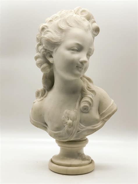 18th Century White Marble Rococo Signed Lemoyne Sculpture French Dated 1765 For Sale at 1stdibs