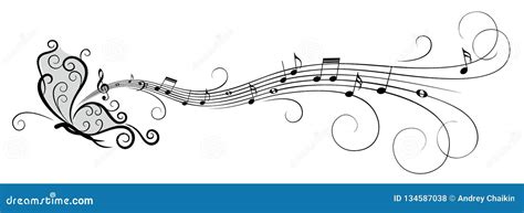 Symbol Of Butterfly With Music Notes. Vector Illustration | CartoonDealer.com #134587038