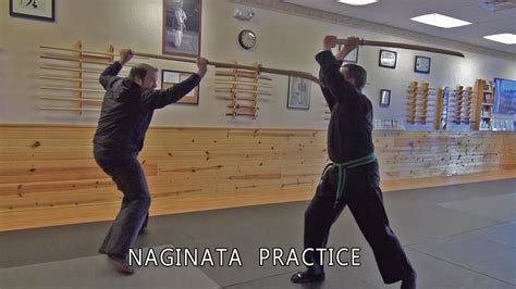 Some Naginata Practice against a Bokken - Japanese Martial Arts - YouTube