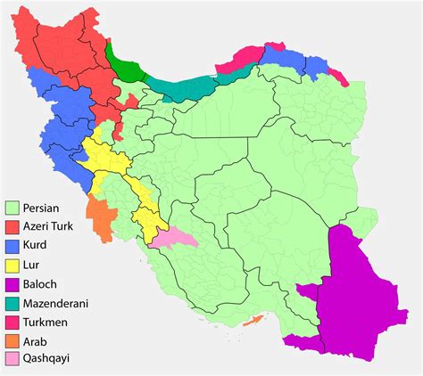 Ethnic groups in Iran. - Maps on the Web