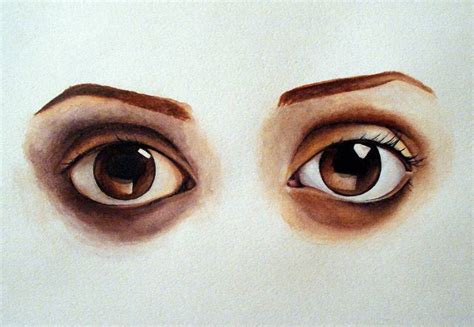 Brown eyes Painting by Anastasia Kulakova | Saatchi Art