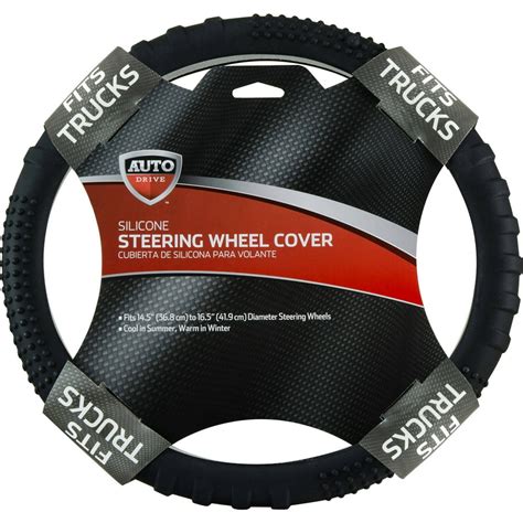 Auto Drive Silicone Truck Steering Wheel Cover, Black - Walmart.com ...