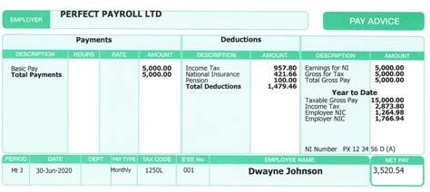 Uk Payslip Template Excel