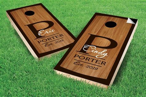 Wooden Cornhole Board Wrap Personalized - Etsy