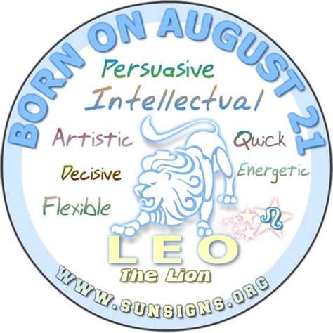 August 21 Zodiac Horoscope Birthday Personality - SunSigns.Org