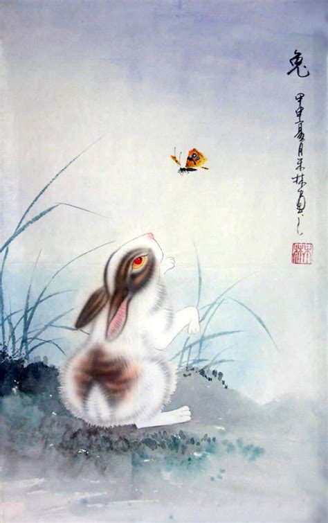 Chinese Rabbit Painting 4351016, 43cm x 65cm(17〃 x 26〃)