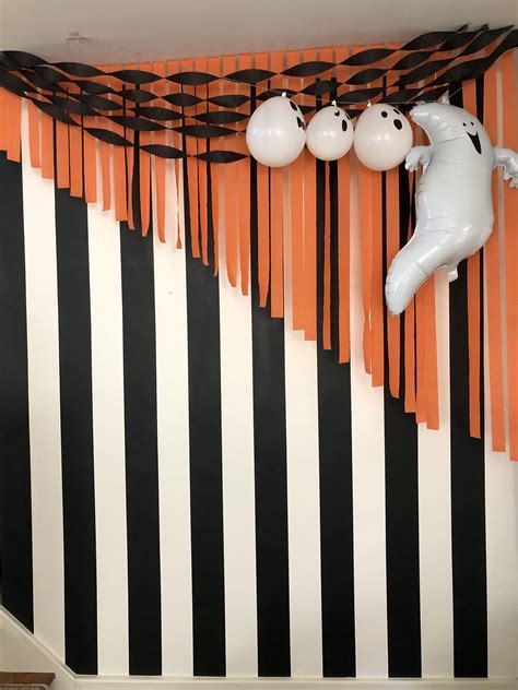 Ghostly Halloween Party Backdrop