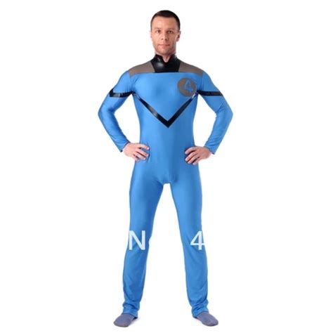 Male version of Sky Blue Fantastic Four costumes, spandex superhero ...