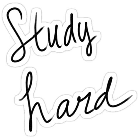 "Study Hard" Stickers by iwilltakethebow | Redbubble