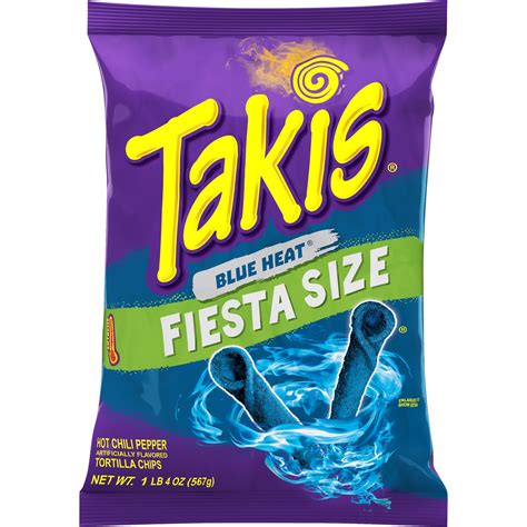 Takis Blue Heat Rolls 20 oz Fiesta Bag, Hot Chili Pepper Flavored Spicy Tortilla Chips - Walmart.com