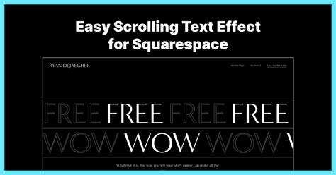 Easy Scrolling Text In Squarespace (one line of code!) | Ryan Dejaegher