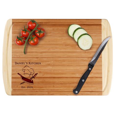 Personalized Chefs Bamboo Cutting Board