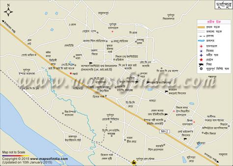 দুর্গাপুর শহর মানচিত্র, Durgapur city map in Bengali