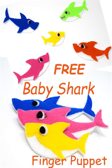 Baby Shark Finger Puppet free tutorial and pattern - Sew Modern Kids