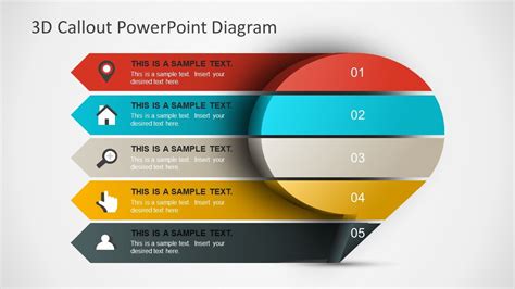 3D Callout PowerPoint Diagram - SlideModel | Powerpoint templates, Powerpoint, Powerpoint design