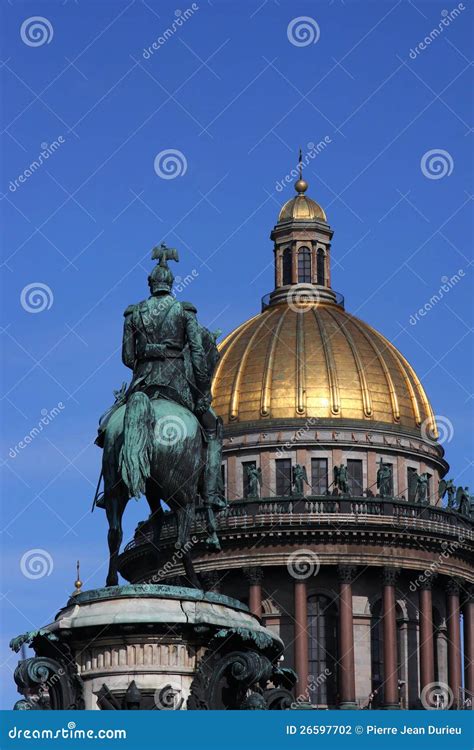 Saint Isaac S Cathedral and Nicolas I Statue Stock Photo - Image of religion, summer: 26597702