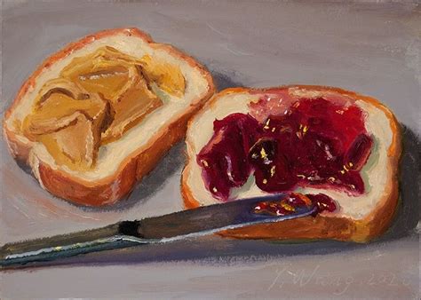 Peanut Butter And Jelly Sandwich | Food painting, Food art, Peanut butter jelly sandwich