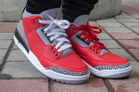 On-Foot: Air Jordan 3 'Red Cement' - Sneaker Freaker