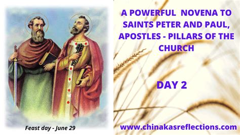 A POWERFUL NOVENA TO SAINTS PETER AND PAUL, APOSTLES (PILLARS OF THE CHURCH): DAY 2 - Fr ...