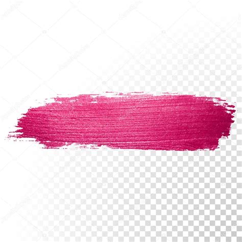 Pink watercolor brush stroke. Vector oil paint smear. Polish trace ...