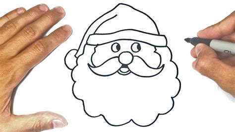 How to draw a Santa Claus Face Step by Step Easy drawings