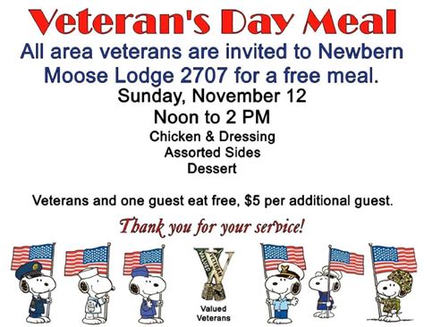 Veterans Day Free Meals 2024, Restaurants Free Veterans Day Meals