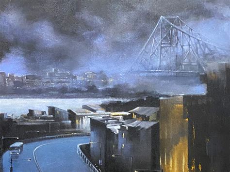 Evening Kolkata Howrah Bridge Painting By Yogyata Gadia | Exotic India Art