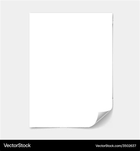 Blank paper sheet Royalty Free Vector Image - VectorStock