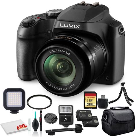 Buy Panasonic Lumix DC-FZ80 Digital Camera DC-FZ80K Bundle 256GB Memory Card D Vi Online at ...