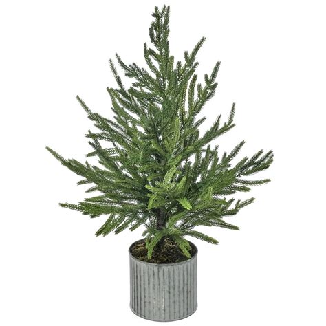 28" Potted Norfolk Pine Tree Christmas Decor - Walmart.com - Walmart.com