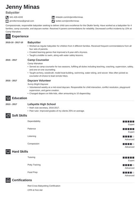 Babysitter Resume Examples: Objective & Tips [2024]