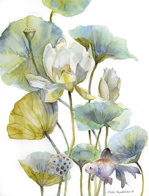 Lotus Art Print Watercolor Floral Print Lotus Flower Home Decor Wall Art Watercolor Floral ...