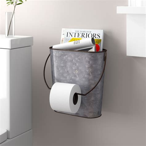 Creative Co-Op Tin Wall Mounted Toilet Paper Holder & Reviews | Wayfair