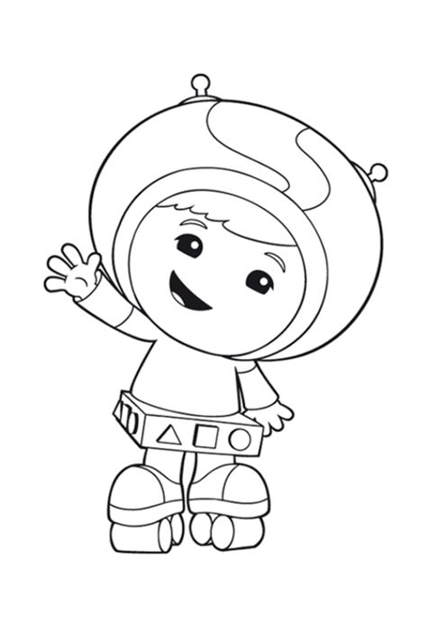 Kids-n-fun.com | Coloring page Team Umizoomi Geo rollerskates