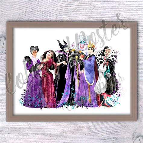 Disney Evil Queen Poster Disney Villains Art Print Villains | Etsy Australia