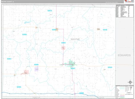 Wayne County, IL Wall Map Premium Style by MarketMAPS - MapSales.com