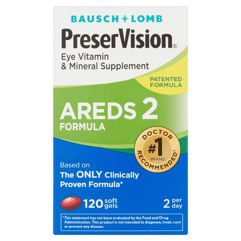 Bausch + Lomb PreserVision AREDS 2 Formula Eye Vitamin Soft Gels, 120 ...