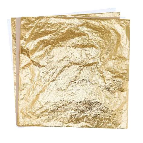 Overvalue 100pcs Gold Foil Paper Sheet Gold Foil Leaf Gilding Leaf Sheets For DIY Handcraft ...