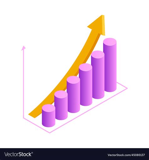 Business growth chart composition Royalty Free Vector Image