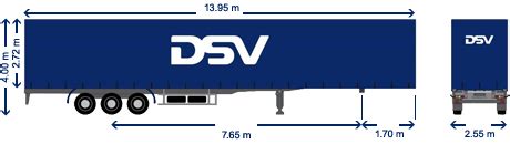 Curtain side trailer: dimensions and capacity | DSV