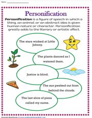 Personification Worksheets