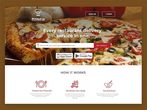 pizza delivery website shot by Baljinder singh on Dribbble