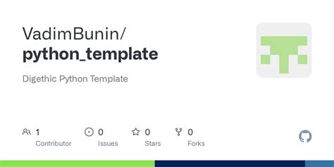 GitHub - VadimBunin/python_template: Digethic Python Template